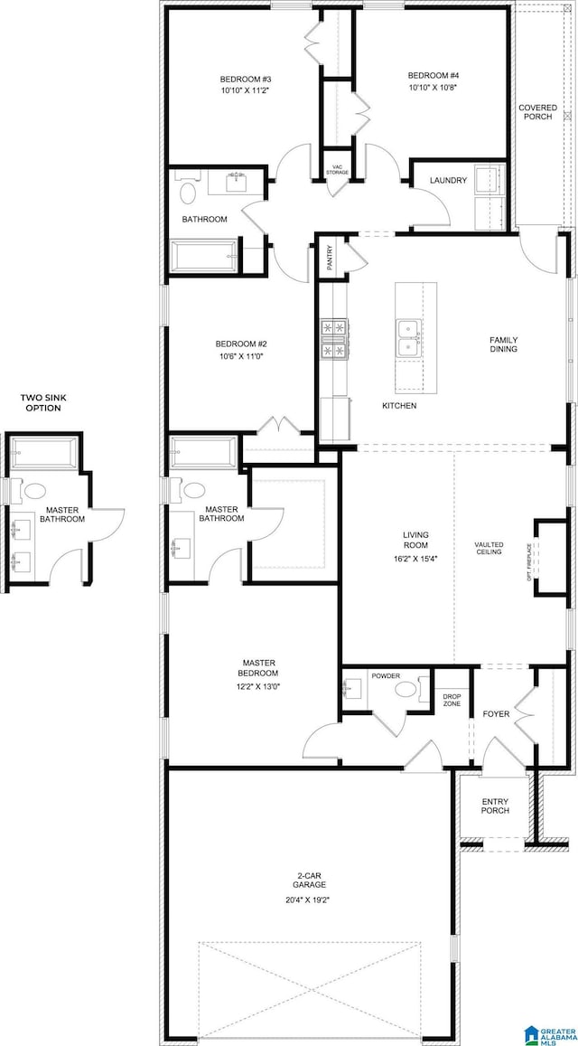 156 Shiloh Creek Dr, Calera, AL 35040 - property floor plan