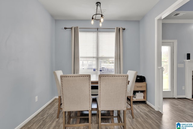 2304 Spaulding Pl, Moody, AL 35004 - dining room with wood finished floors and baseboards