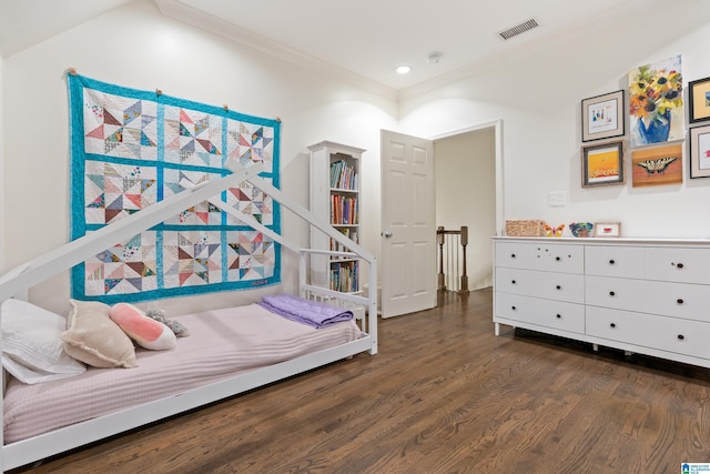 409 Euclid Ave, Mountain Brook, AL 35213 - bedroom featuring wood finished floors, ornamental molding, and recessed lighting