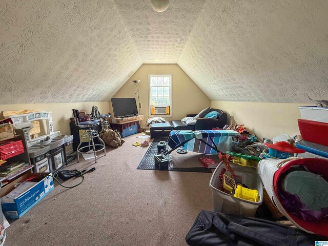 184 Raptor Way, Anniston, AL 36207 - bonus room with a textured ceiling, carpet, vaulted ceiling, and cooling unit