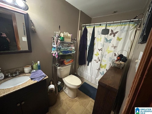 409 Morningview St, Athens, AL 35611 - full bath with toilet, vanity, and a shower with curtain