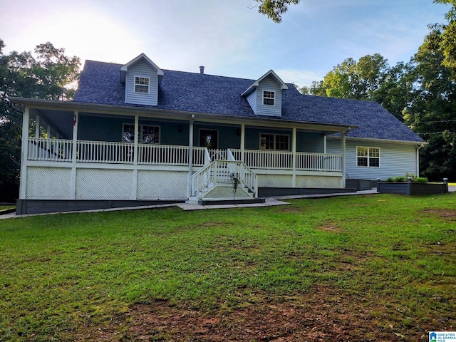 3409 Red Valley Rd, Remlap, AL 35133 - country-style home featuring a porch, a front lawn, and roof with shingles