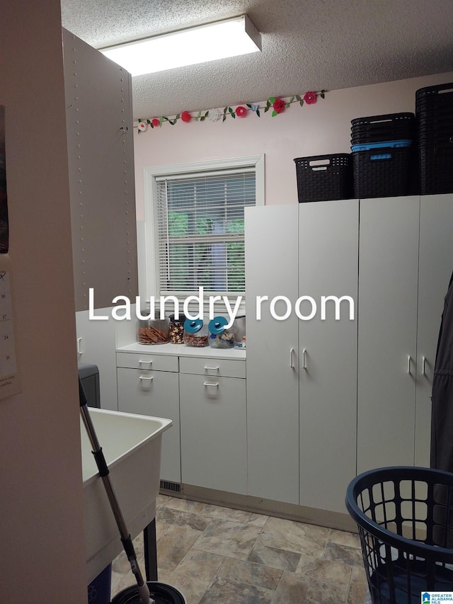 3409 Red Valley Rd, Remlap, AL 35133 - kitchen with stone finish floors, light countertops, and a textured ceiling