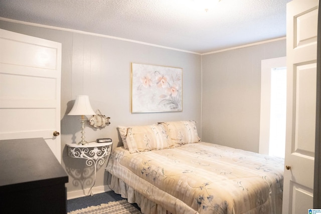 231 Smith Camp Ln, Adger, AL 35006 - carpeted bedroom with ornamental molding and a textured ceiling