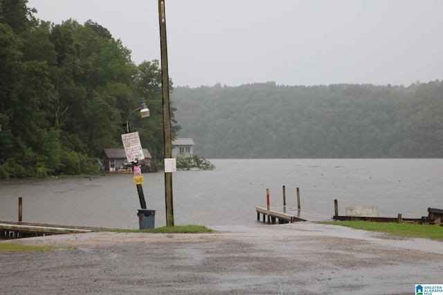 231 Smith Camp Loop, Adger, AL 35006 - dock area featuring a wooded view, a water view, and a boat ramp
