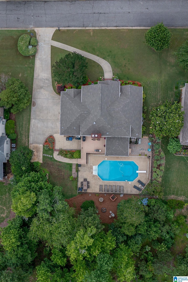 4063 Milners Cres, Hoover, AL 35242 - bird's eye view of a pool area