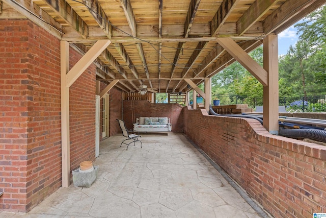 4063 Milners Cres, Hoover, AL 35242 - view of patio featuring a ceiling fan