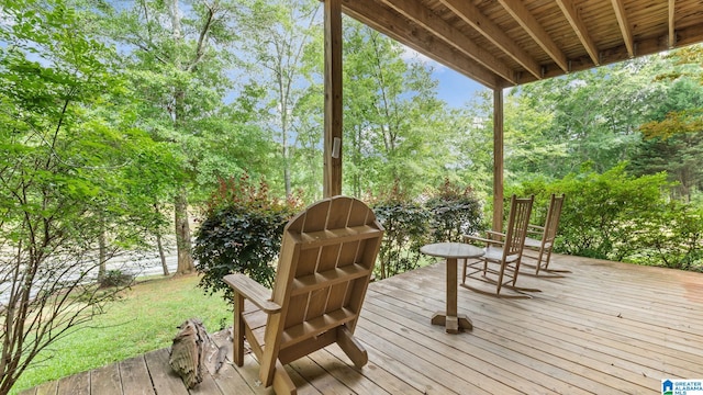 209 Ward Haven Dr, Wedowee, AL 36278 - view of wooden deck