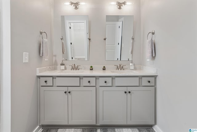 3040 Iris Dr, Hoover, AL 35244 - bathroom featuring double vanity and baseboards