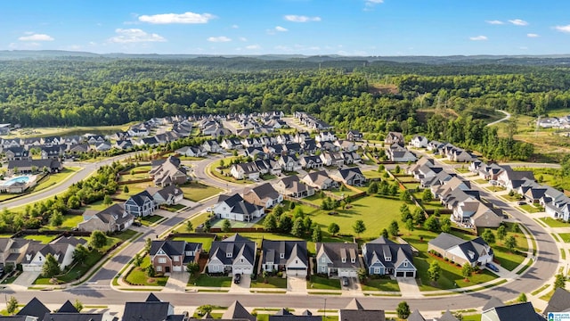 3040 Iris Dr, Hoover, AL 35244 - aerial view of residential area featuring a heavily wooded area