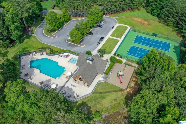 307 N Lake Rd, Hoover, AL 35242 - drone / aerial view of a pool