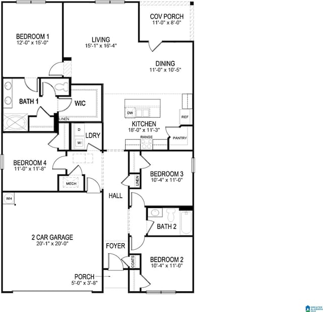 217 Halifax Ln, Chelsea, AL 35043 - property floor plan