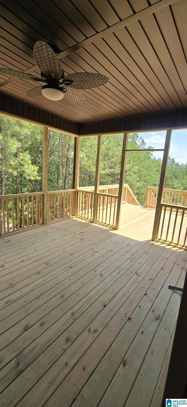 1077 Grande View Pass, Alabaster, AL 35114 - wooden terrace featuring ceiling fan