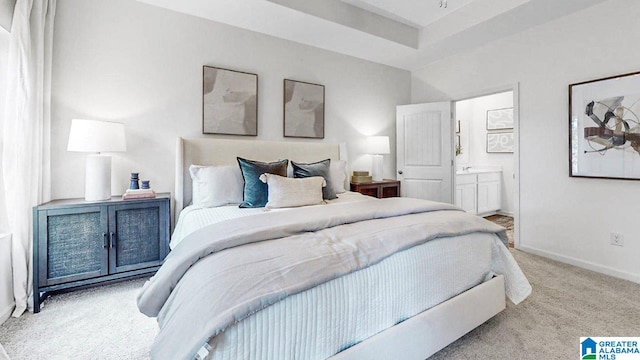 645 Fish Camp Rd, Chelsea, AL 35043 - carpeted bedroom featuring baseboards and ensuite bath