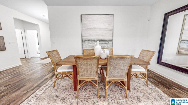 645 Fish Camp Rd, Chelsea, AL 35043 - dining area featuring wood finished floors and baseboards