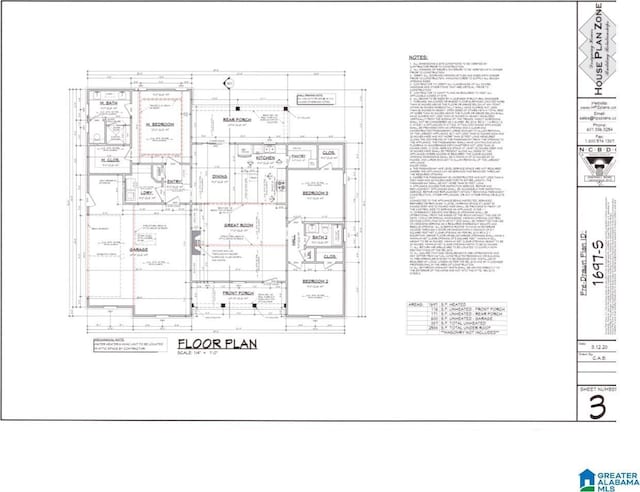 186 Ridgeway Dr, Piedmont, AL 36272 - home floor plan