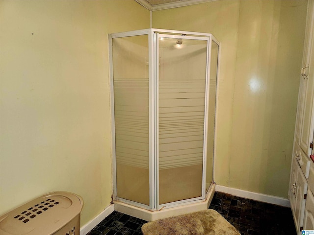 5810 Stemley Bridge Rd, Talladega, AL 35160 - full bath with baseboards and a stall shower