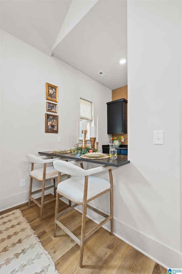 1761 Gable Way, Hoover, AL 35244 - dining space featuring baseboards, light wood-style flooring, and recessed lighting