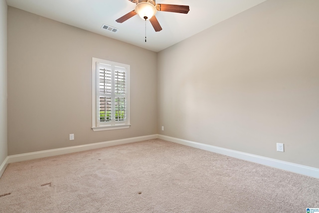1343 Chapel St, Hoover, AL 35226 - empty room with baseboards, carpet flooring, and ceiling fan