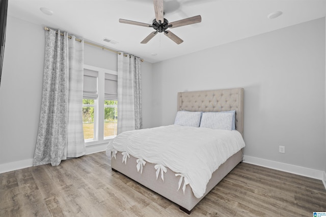 350 Shiloh Creek Dr, Calera, AL 35040 - bedroom featuring wood finished floors, baseboards, and ceiling fan
