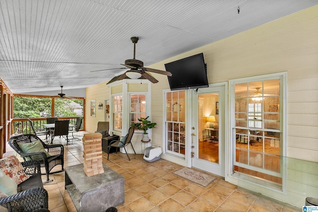 545 Russet Bend Dr, Hoover, AL 35244 - view of patio / terrace featuring ceiling fan and outdoor dining area