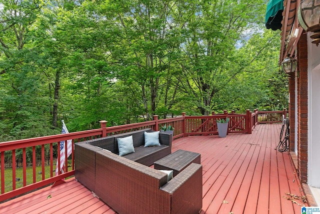 2100 Southwinds Cir, Hoover, AL 35244 - deck featuring an outdoor living space