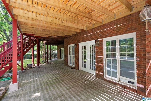 2100 Southwinds Cir, Hoover, AL 35244 - view of patio / terrace with french doors and stairway