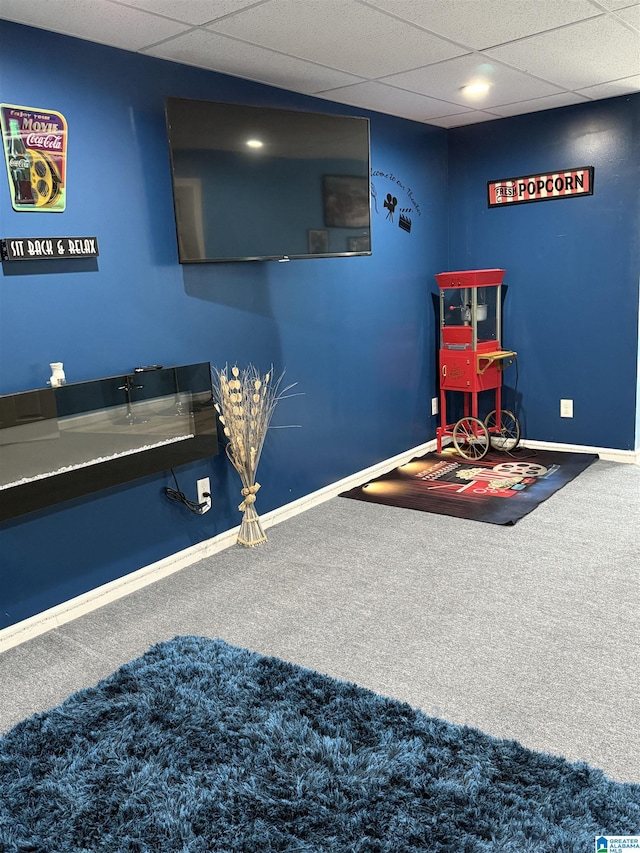 5616 Elliott Cir, Mccalla, AL 35111 - playroom featuring carpet, baseboards, and a drop ceiling