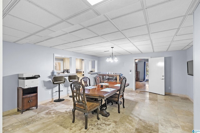 200 Asphodel Dr, Dothan, AL 36303 - dining room with a paneled ceiling and a chandelier