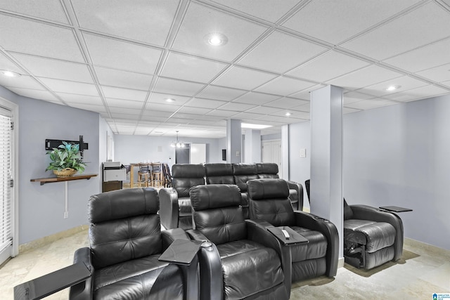 200 Asphodel Dr, Dothan, AL 36303 - home theater featuring recessed lighting and a paneled ceiling