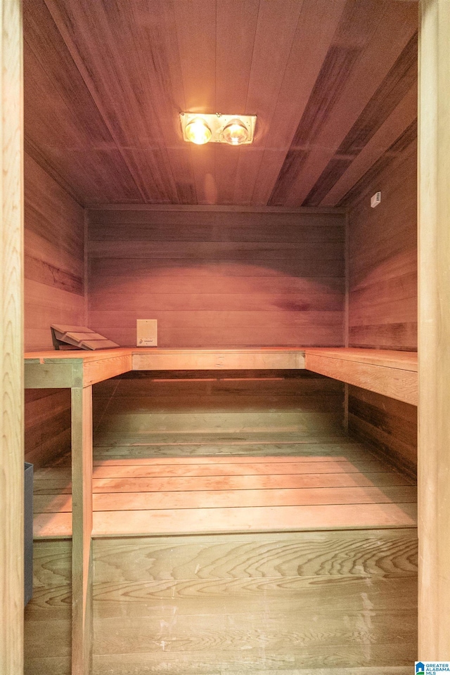 200 Asphodel Dr, Dothan, AL 36303 - relaxing sauna / steam room featuring wooden ceiling and wood walls