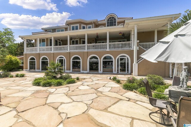 200 Asphodel Dr, Dothan, AL 36303 - back of house with a balcony, a patio, and stucco siding