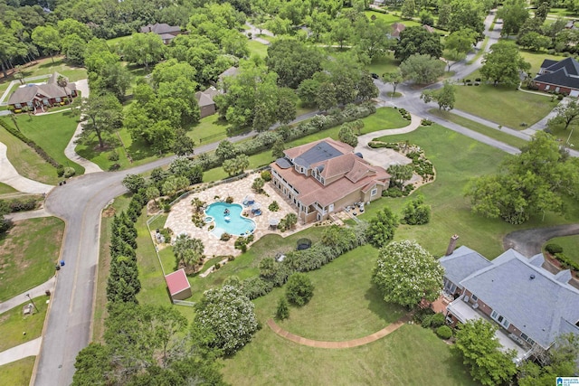 200 Asphodel Dr, Dothan, AL 36303 - aerial view of property's location featuring a pool and nearby suburban area
