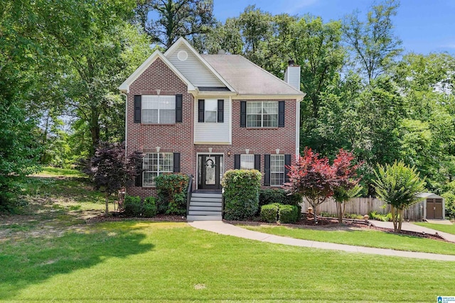 311 Hunter Hills Cir, Chelsea, AL 35043 - view of front of home featuring brick siding and a chimney