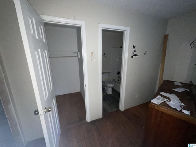 375 Little Dismal Rd, Arley, AL 35541 - bedroom with wood finished floors and ensuite bathroom
