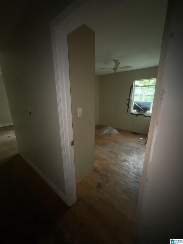 375 Little Dismal Rd, Arley, AL 35541 - hallway featuring wood finished floors