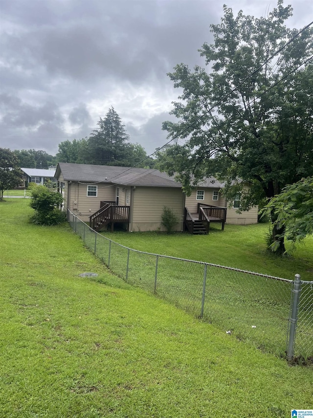 8 Fieldview Dr, Oneonta, AL 35121 - view of yard with a deck