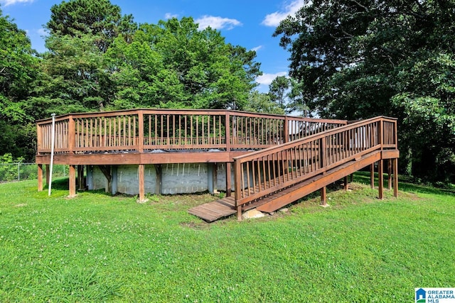 200 Shady Point Rd, Locust Fork, AL 35097 - wooden deck with a lawn