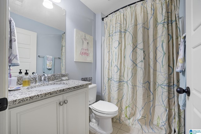 1037 Norman Way, Birmingham, AL 35242 - full bathroom with toilet, vanity, and tile patterned floors