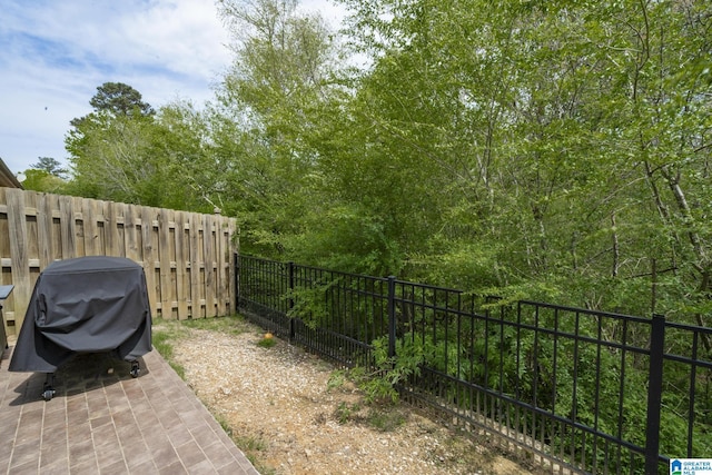 1037 Norman Way, Birmingham, AL 35242 - fenced backyard featuring a patio area and a grill