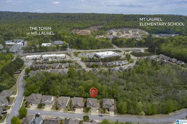 1037 Norman Way, Birmingham, AL 35242 - aerial view of property and surrounding area with a forest and nearby suburban area