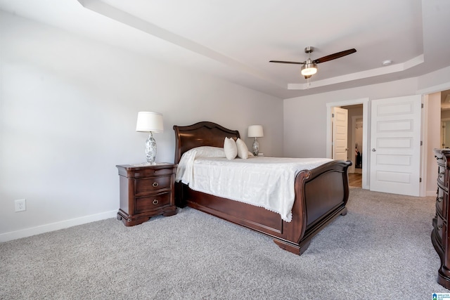 119 Polo Downs, Chelsea, AL 35043 - carpeted bedroom featuring a raised ceiling, baseboards, and ceiling fan