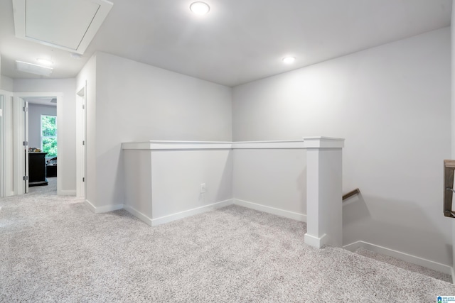 119 Polo Downs, Chelsea, AL 35043 - spare room with carpet floors, attic access, baseboards, and recessed lighting