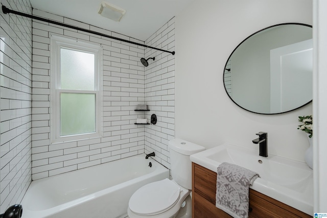 1751 Valley Ave Unit D, Homewood, AL 35209 - full bathroom featuring vanity, toilet, and shower / bathtub combination