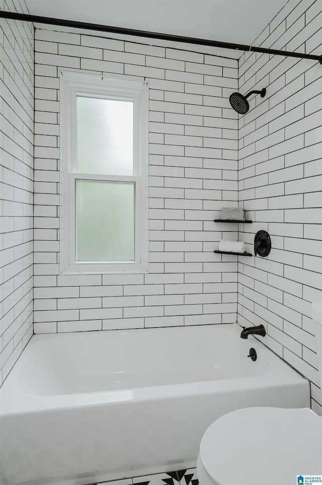 1751 Valley Ave Unit D, Homewood, AL 35209 - full bathroom featuring toilet and washtub / shower combination
