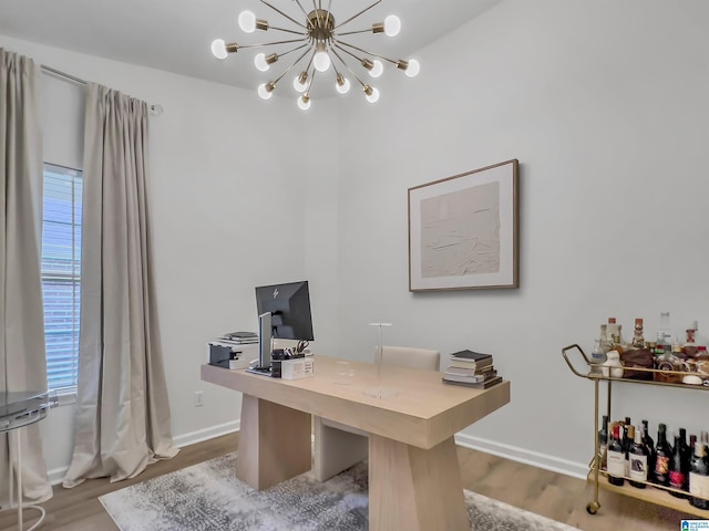 156 Brook Highland Cv, Birmingham, AL 35242 - office with wood finished floors, baseboards, and plenty of natural light