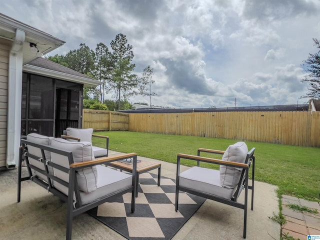 156 Brook Highland Cv, Birmingham, AL 35242 - view of patio / terrace featuring a sunroom and an outdoor hangout area