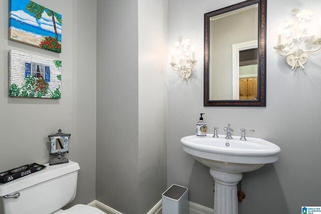 2300 Ridge Trl, Birmingham, AL 35242 - bathroom featuring toilet and a sink