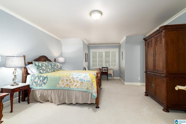 2300 Ridge Trl, Birmingham, AL 35242 - bedroom featuring light carpet, baseboards, and ornamental molding