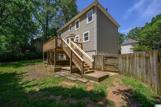 822 Boulder Ridge Cir, Hoover, AL 35244 - back of house with a deck and stairway